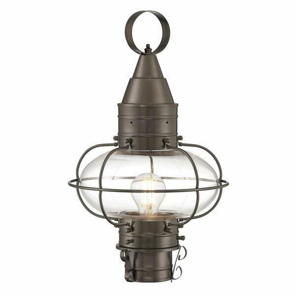 Norwell Classic Onion Outdoor Post Light - Bronze with Clear Glass 1511-BR-CL